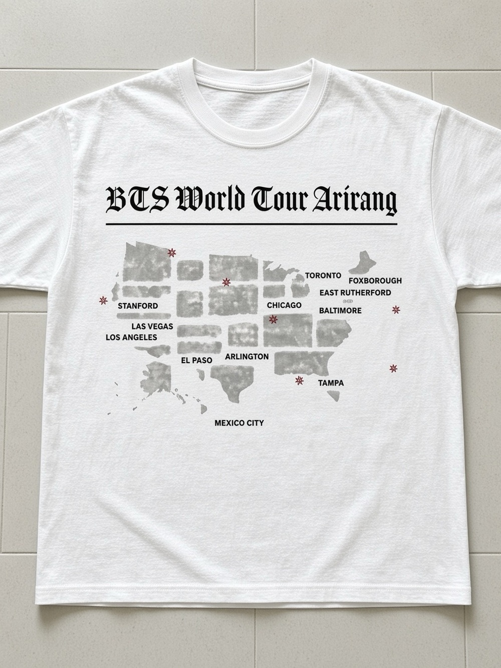 BTS V Taehyung Las Vegas World Tour Arirang T-shirt